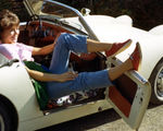 Obstacles to innovation technology or culture lady old classic car