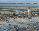 Plastic bags bottles trash clean diesel fuel pollution